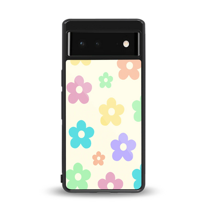 Floral Mosaic back phone cover | glass case for google pixel 6