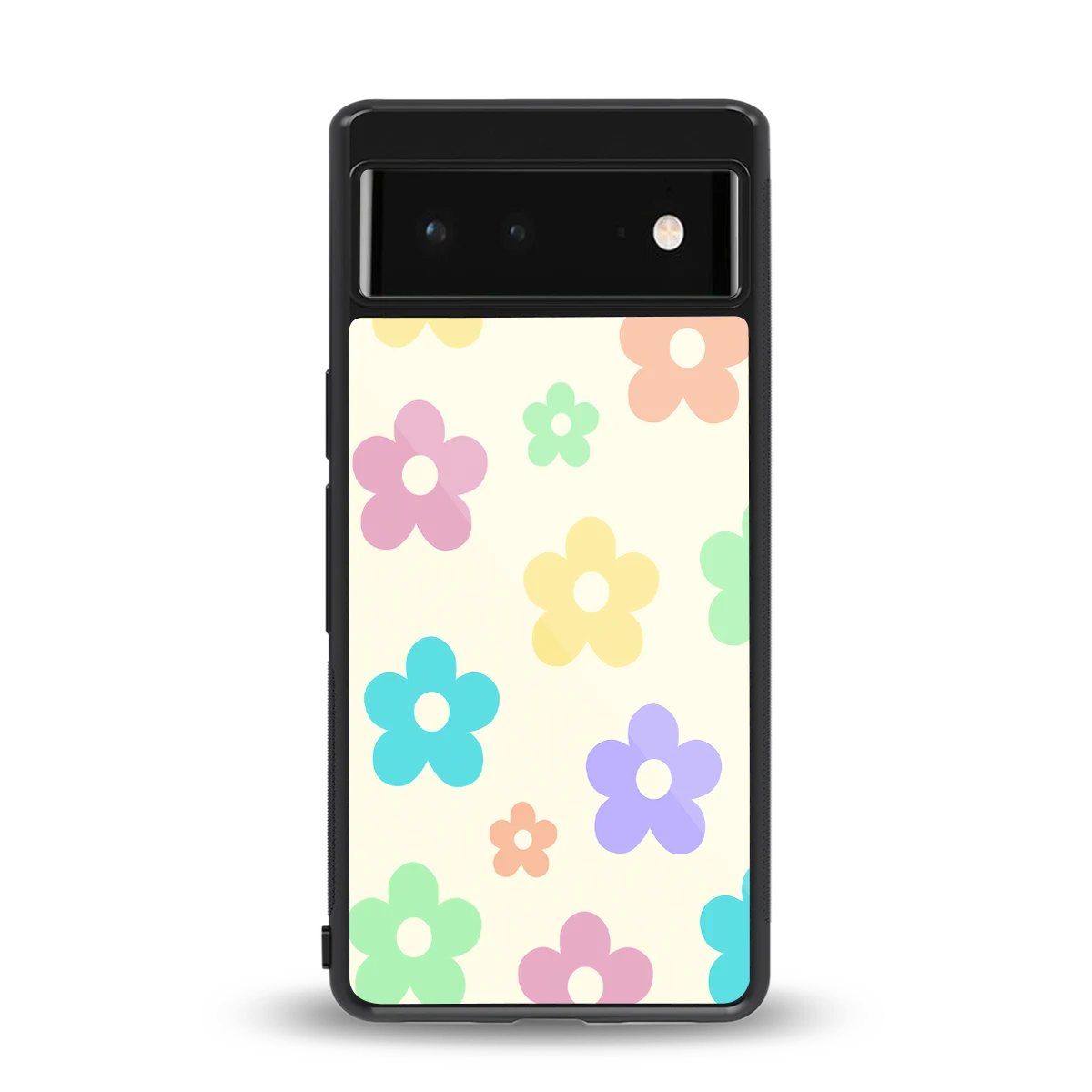 Floral Mosaic back phone cover | glass case for google pixel 6a