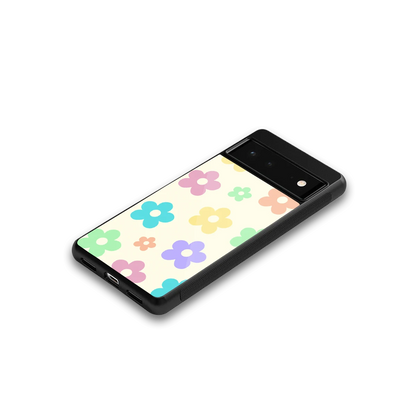 Floral Mosaic google pixel 6a mobile cover | shockproof glass phone case
