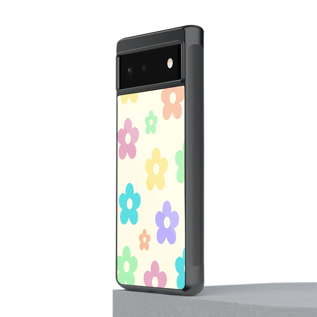 Floral Mosaic stylish phone case for google pixel 6 | glossy glass and slim fit
