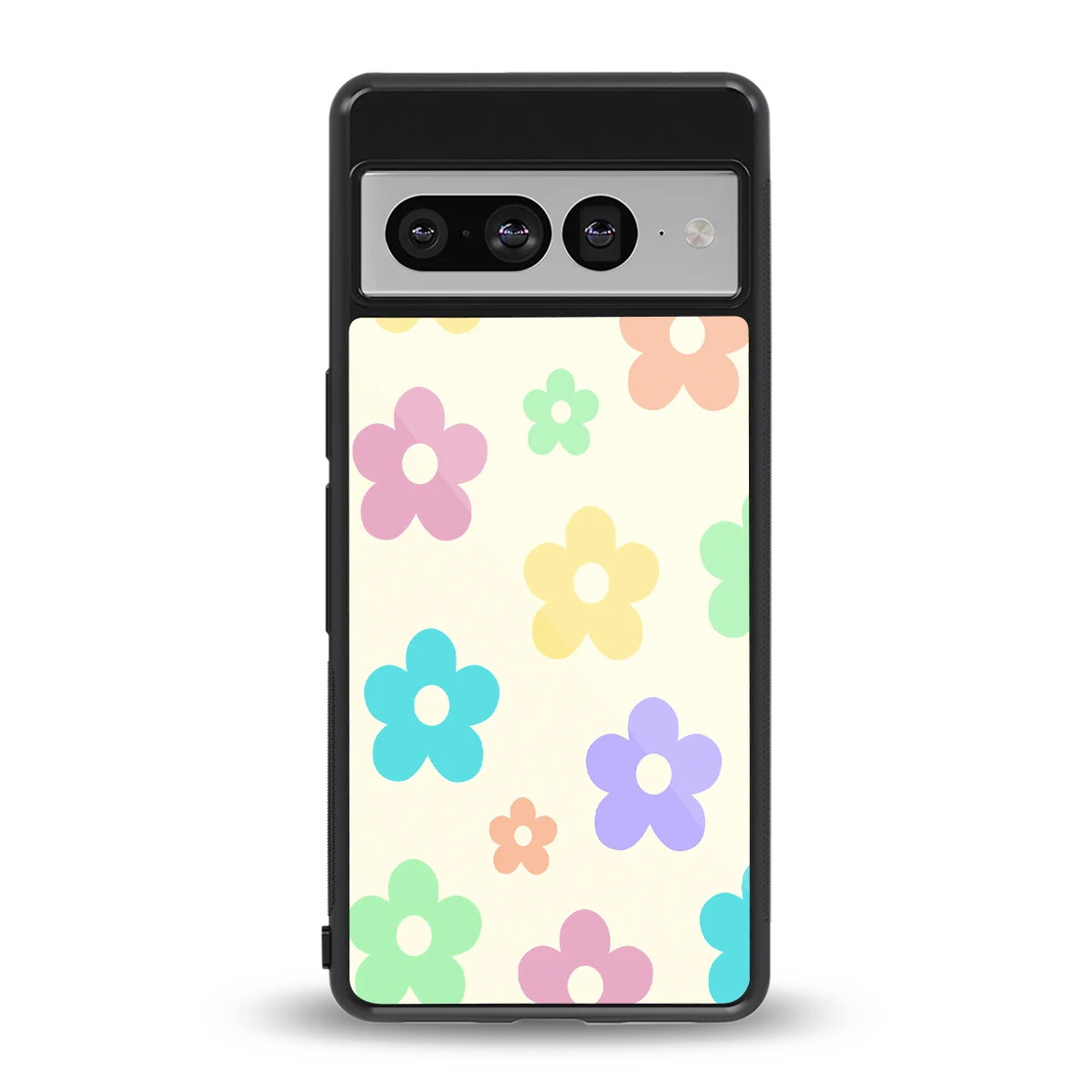 Floral Mosaic back phone cover | glass case for google pixel 7 pro