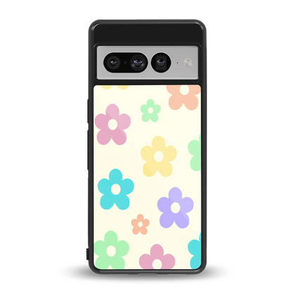 Floral Mosaic back phone cover | glass case for google pixel 7 pro