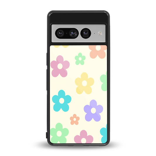 Floral Mosaic back phone cover | glass case for google pixel 7 pro