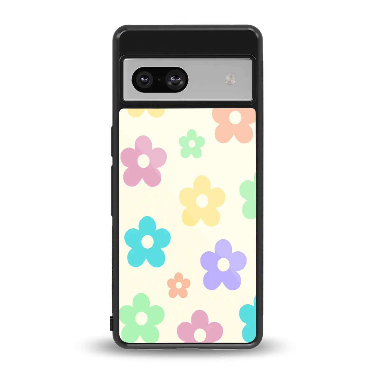 Floral Mosaic back phone cover | glass case for google pixel 7a