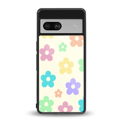 Floral Mosaic back phone cover | glass case for google pixel 7a