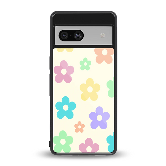 Floral Mosaic back phone cover | glass case for google pixel 7