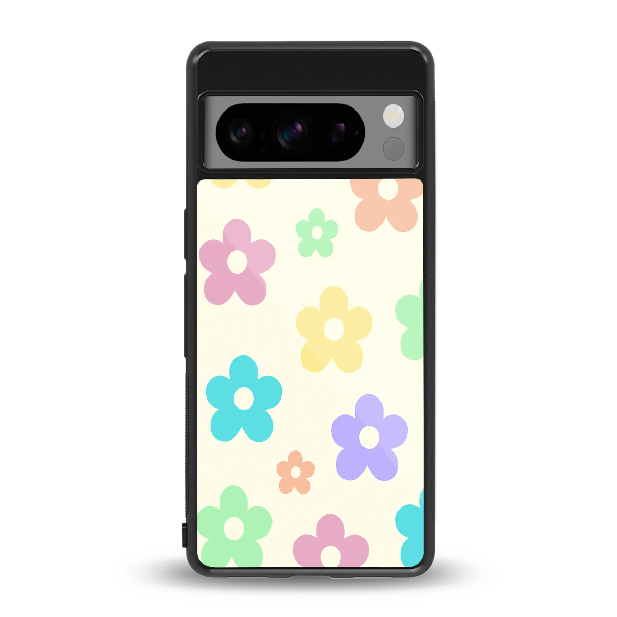 Floral Mosaic back phone cover | glass case for google pixel 8 pro