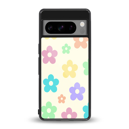Floral Mosaic back phone cover | glass case for google pixel 8 pro
