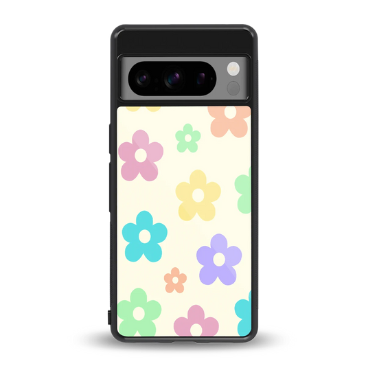 Floral Mosaic back phone cover | glass case for google pixel 8 pro