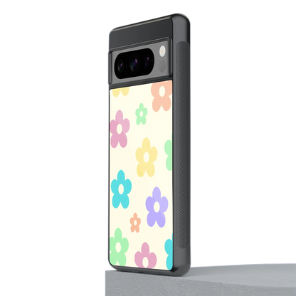 Floral Mosaic stylish phone case for google pixel 8 pro | glossy glass and slim fit