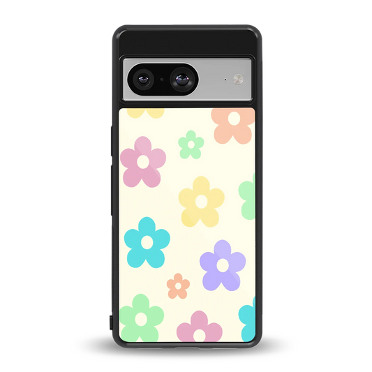 Floral Mosaic back phone cover | glass case for google pixel 8