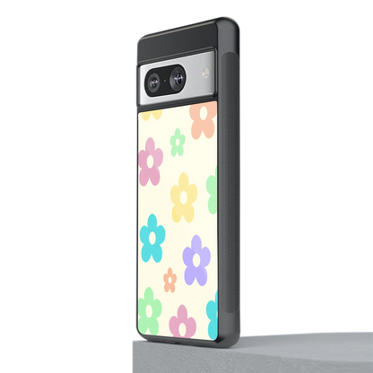Floral Mosaic stylish phone case for google pixel 8 | glossy glass and slim fit