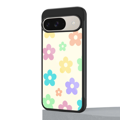 Floral Mosaic google pixel 9 mobile cover | shockproof glass phone case