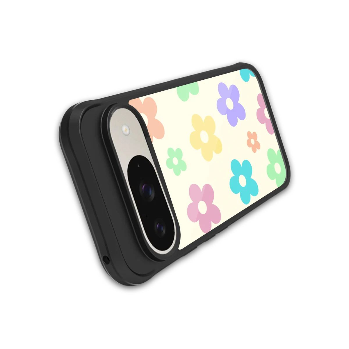 Floral Mosaic stylish phone case for google pixel 9 | glossy glass and slim fit