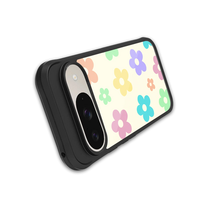 Floral Mosaic stylish phone case for google pixel 9 | glossy glass and slim fit