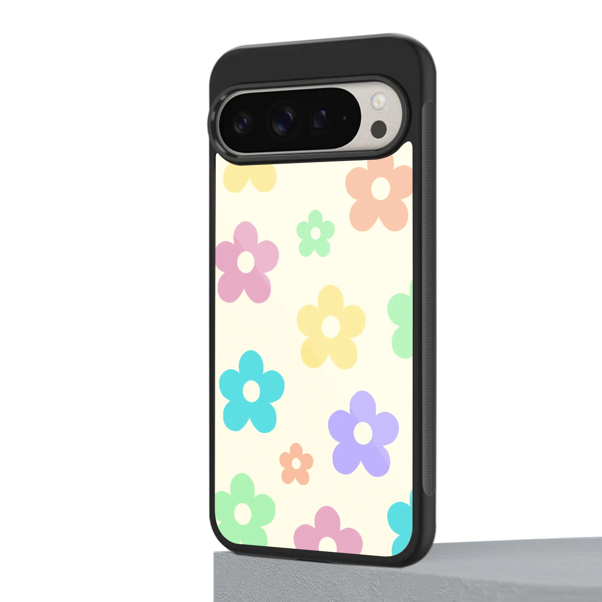 Floral Mosaic google pixel 9 pro mobile cover | shockproof glass phone case