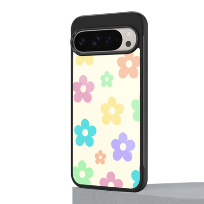 Floral Mosaic google pixel 9 pro mobile cover | shockproof glass phone case