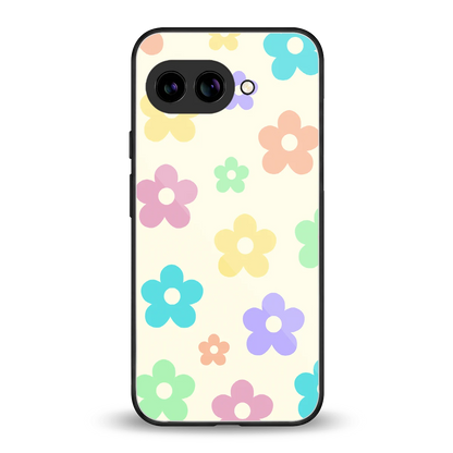 Floral Mosaic back phone cover | glass case for google pixel 9a