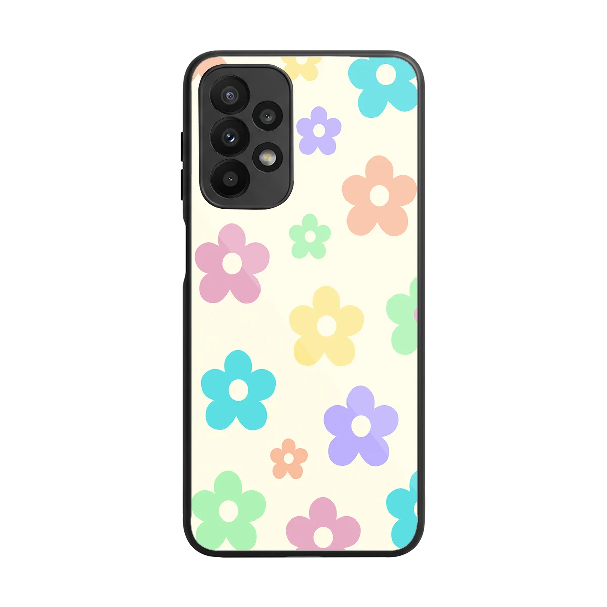 Floral Mosaic back phone cover | glass case for samsung galaxy a23