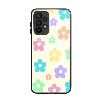 Floral Mosaic back phone cover | glass case for samsung galaxy a23