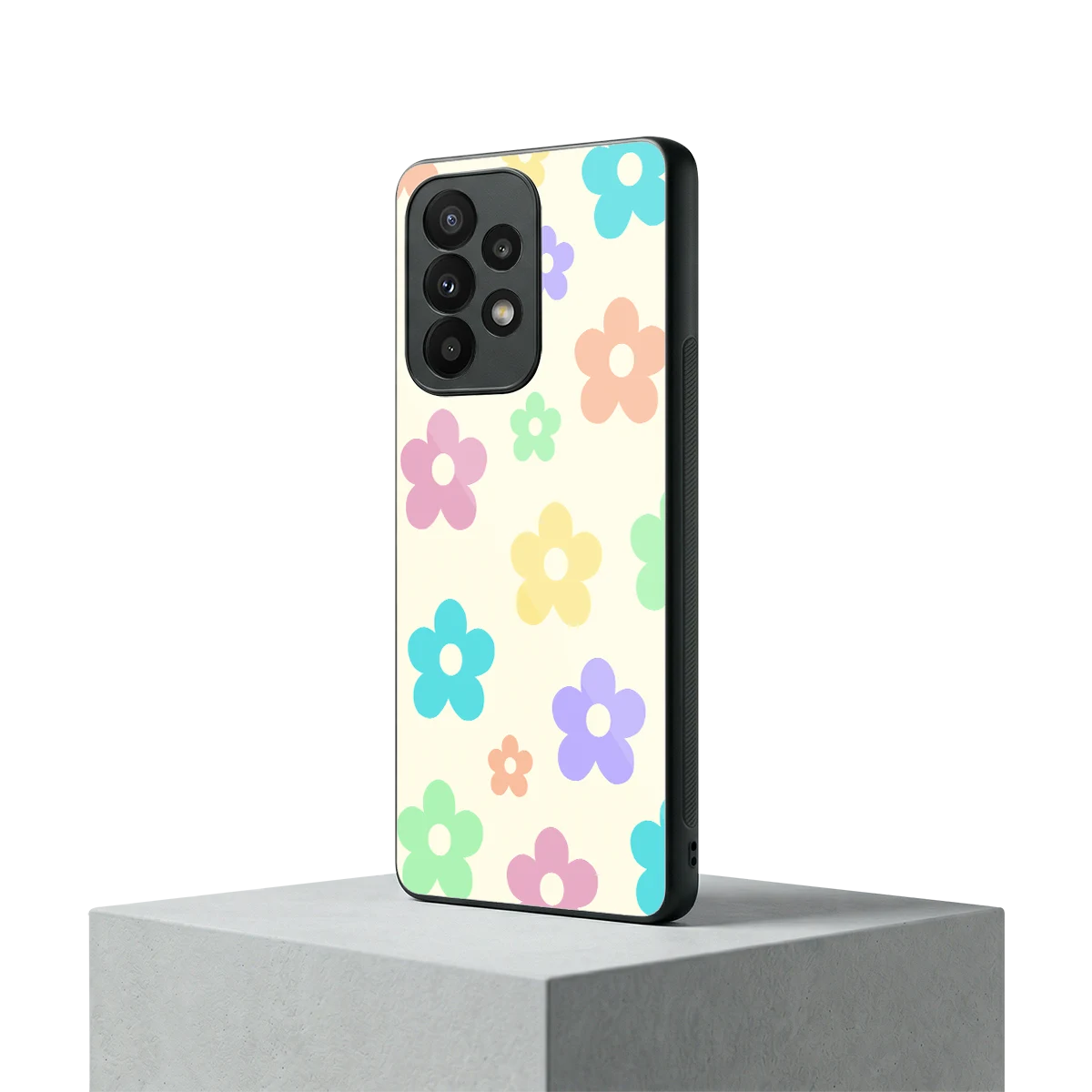 Floral Mosaic samsung galaxy a23 mobile cover | shockproof glass phone case