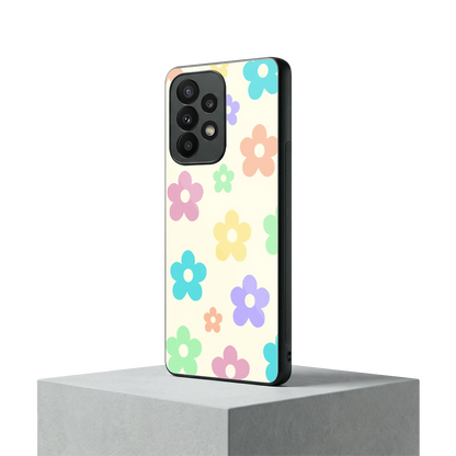 Floral Mosaic samsung galaxy a23 mobile cover | shockproof glass phone case
