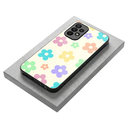 Floral Mosaic stylish phone case for samsung galaxy a23 | glossy glass and slim fit