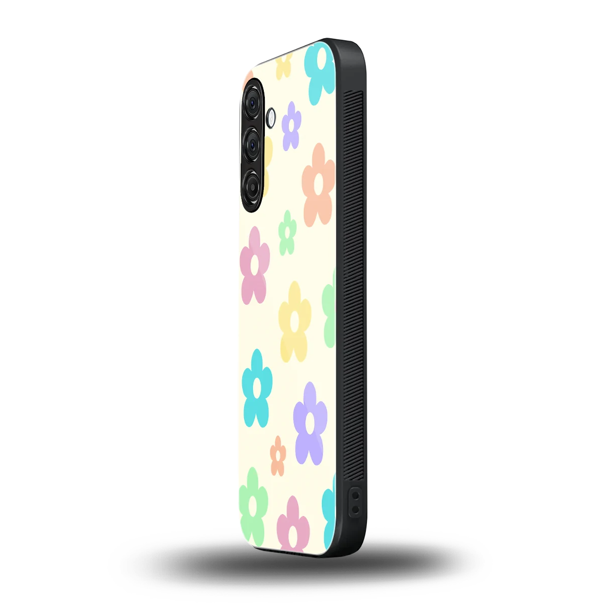 Floral Mosaic samsung galaxy a55 5g mobile cover | shockproof glass phone case