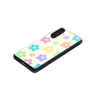 Floral Mosaic stylish phone case for samsung galaxy m36 5g | glossy glass and slim fit