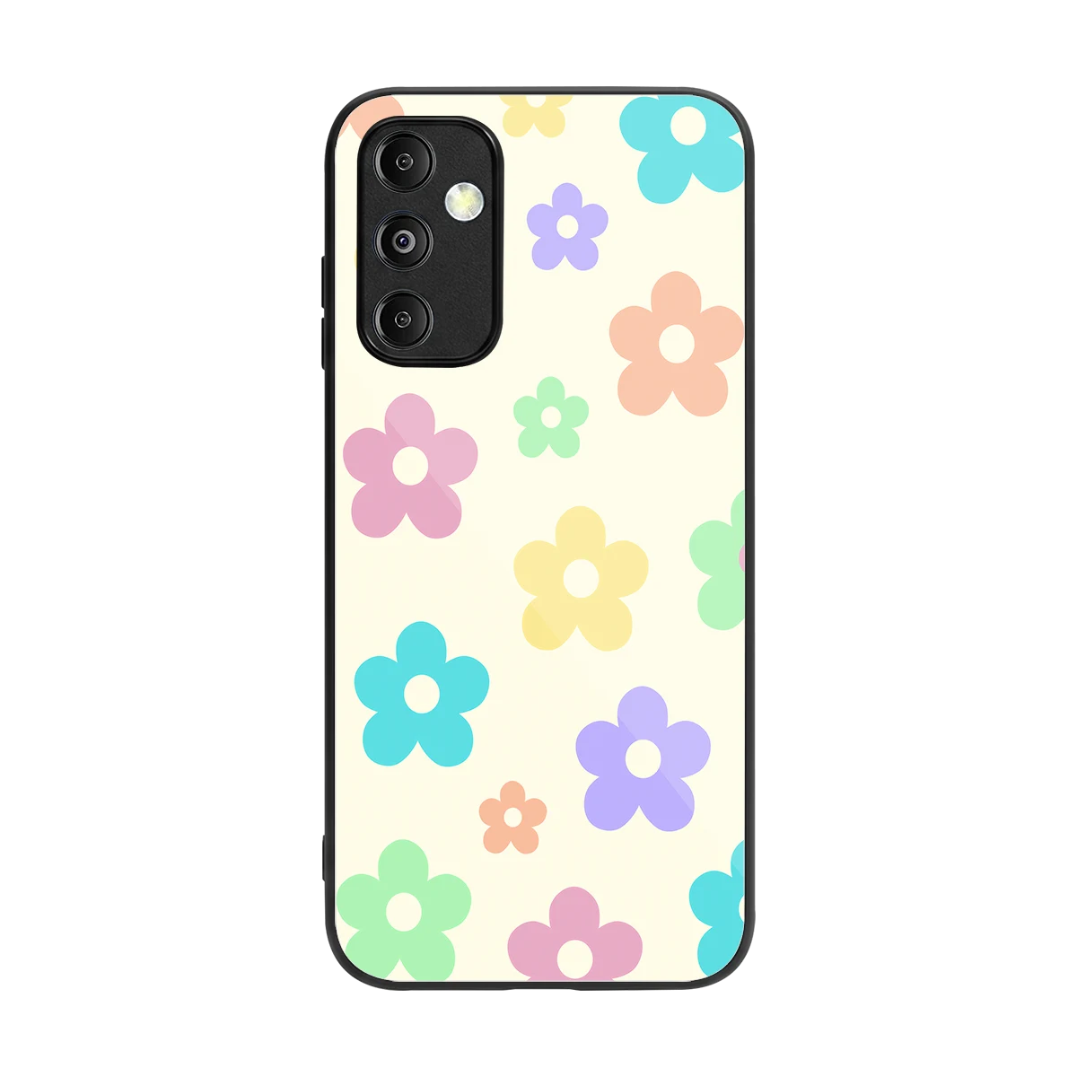 Floral Mosaic back phone cover | glass case for samsung galaxy m14 5g