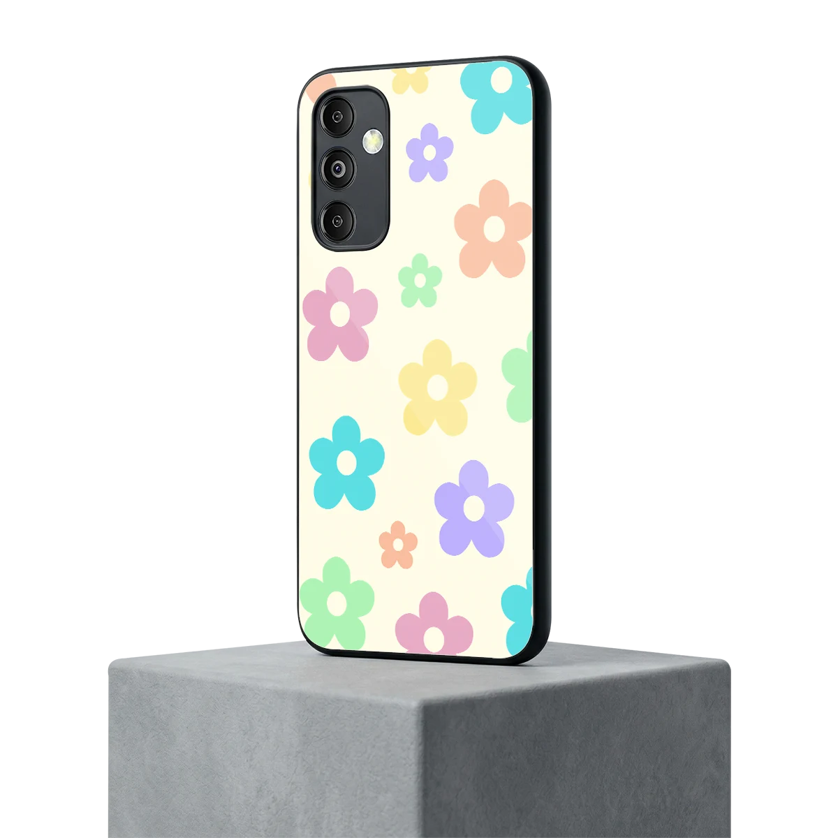Floral Mosaic samsung galaxy m14 5g mobile cover | shockproof glass phone case
