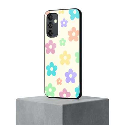 Floral Mosaic samsung galaxy m14 5g mobile cover | shockproof glass phone case