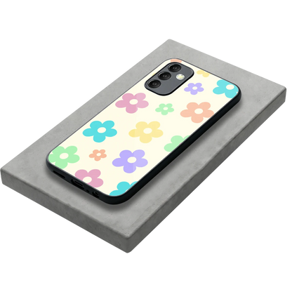 Floral Mosaic stylish phone case for samsung galaxy m14 5g | glossy glass and slim fit