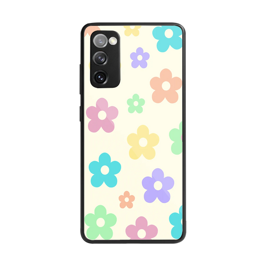 Floral Mosaic back phone cover | glass case for samsung galaxy s20 fe