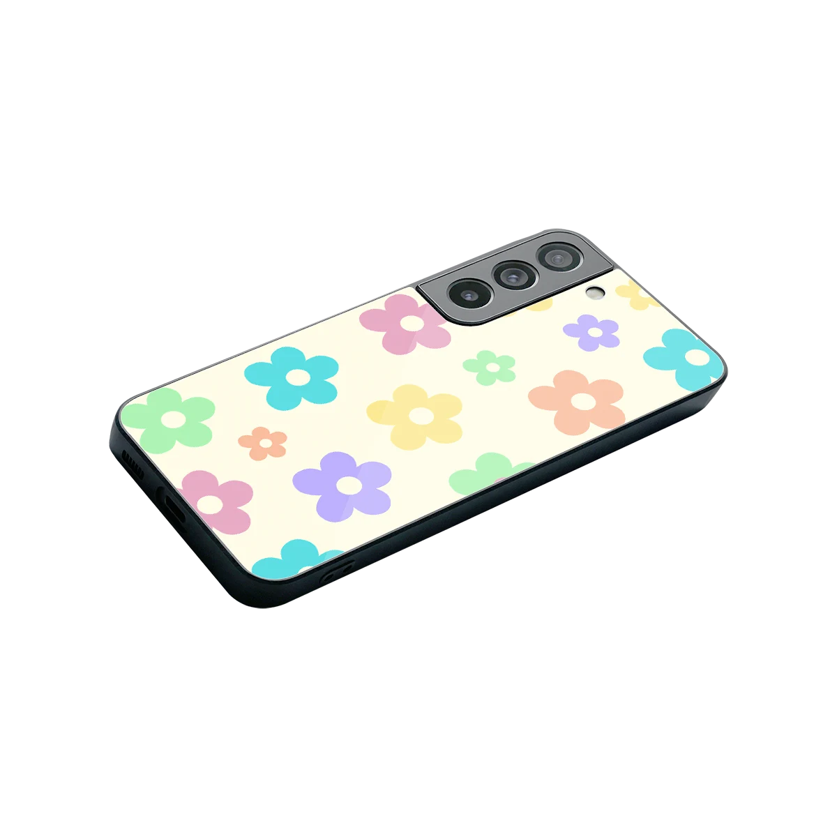 Floral Mosaic stylish phone case for samsung galaxy s22 | glossy glass and slim fit