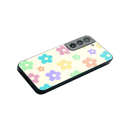 Floral Mosaic stylish phone case for samsung galaxy s22 | glossy glass and slim fit