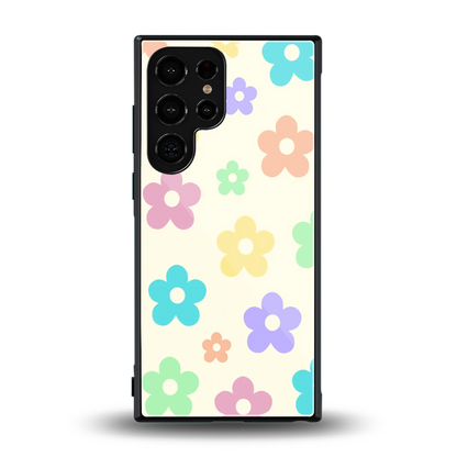 Floral Mosaic back phone cover | glass case for samsung galaxy s24 ultra