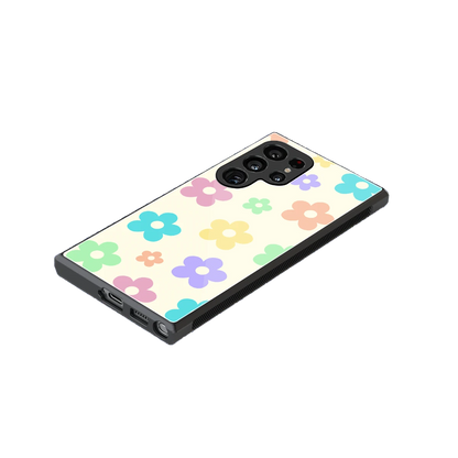 Floral Mosaic stylish phone case for samsung galaxy s23 ultra | glossy glass and slim fit