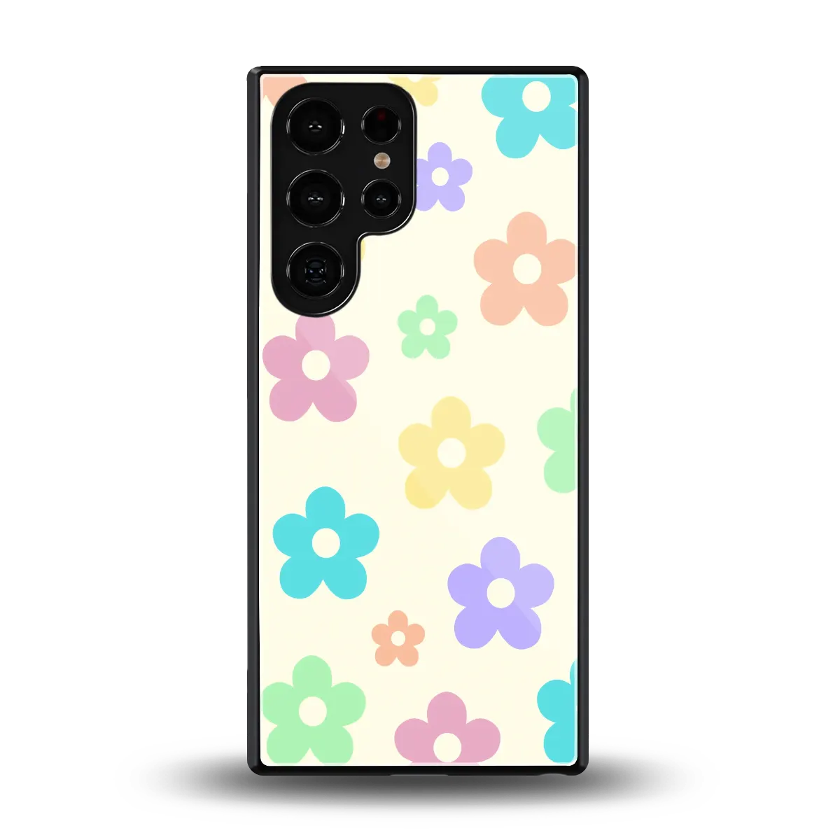 Floral Mosaic back phone cover | glass case for samsung galaxy s25 ultra