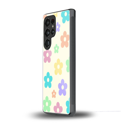 Floral Mosaic samsung galaxy s25 ultra mobile cover | shockproof glass phone case