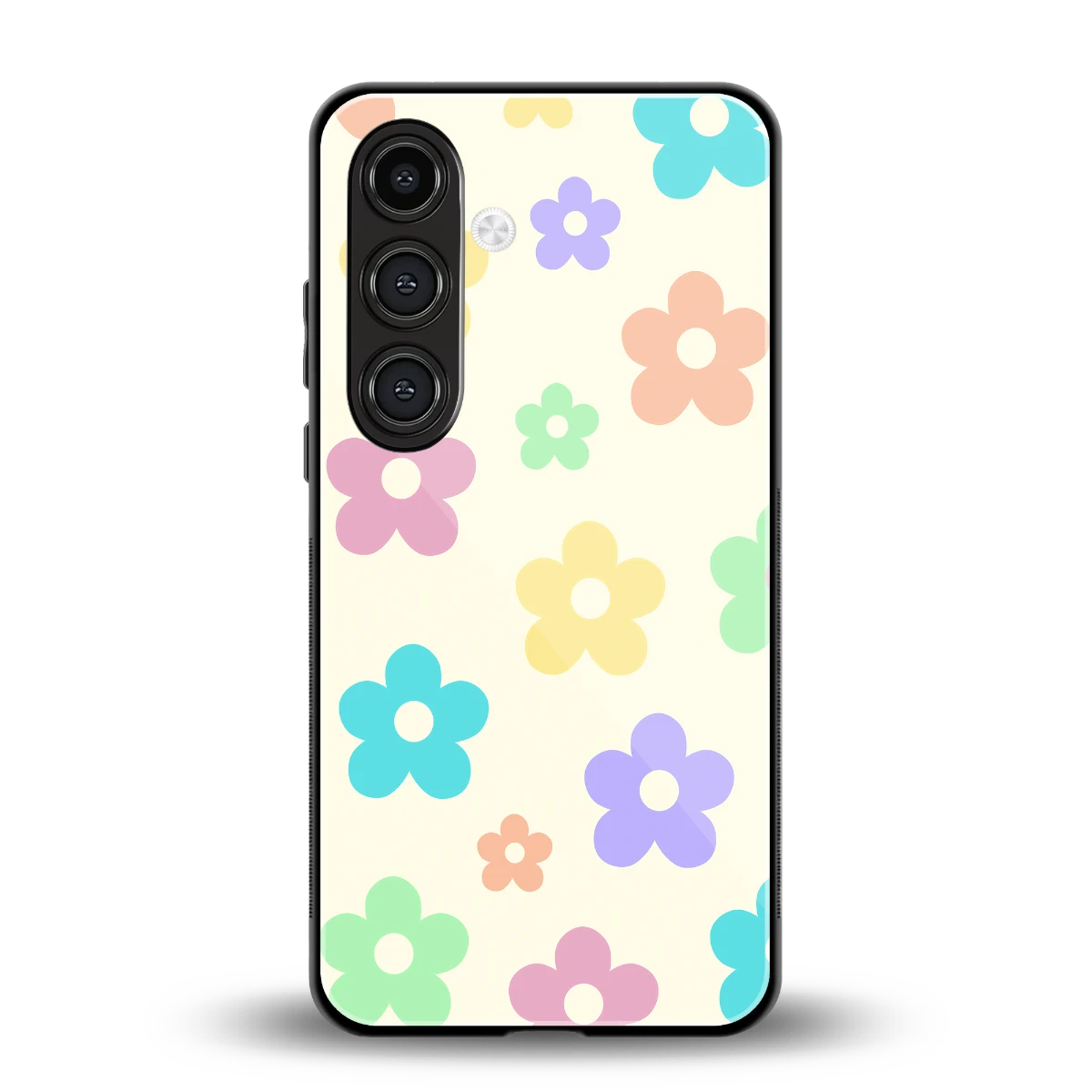 Floral Mosaic back phone cover | glass case for samsung galaxy s24
