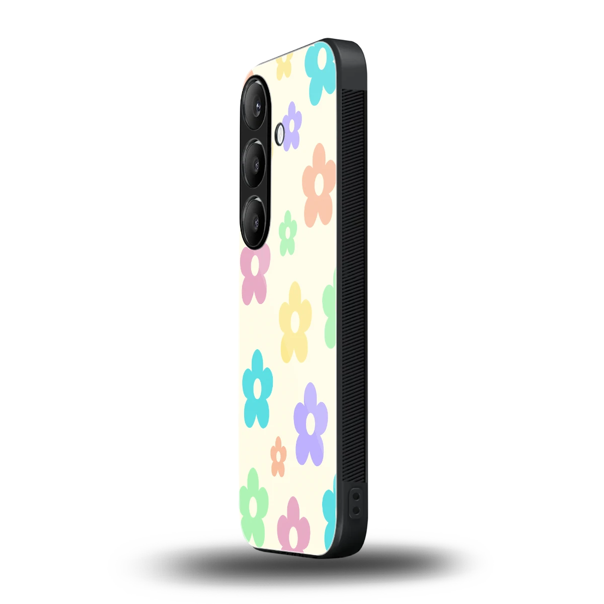Floral Mosaic samsung galaxy s24 mobile cover | shockproof glass phone case