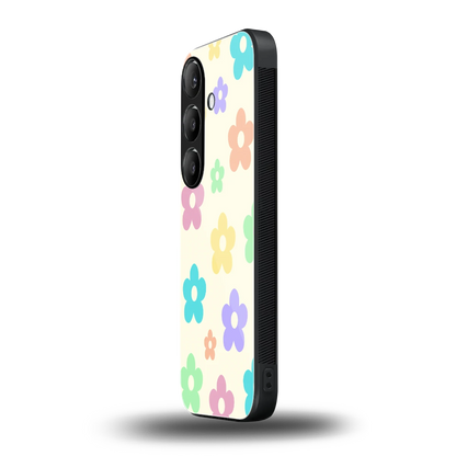 Floral Mosaic samsung galaxy s24 fe mobile cover | shockproof glass phone case