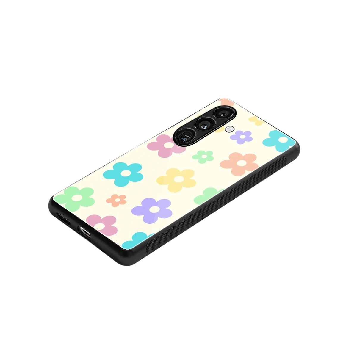 Floral Mosaic stylish phone case for samsung galaxy s24 | glossy glass and slim fit