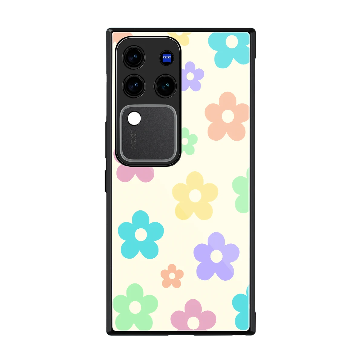 Floral Mosaic back phone cover | glass case forvivo v30 pro