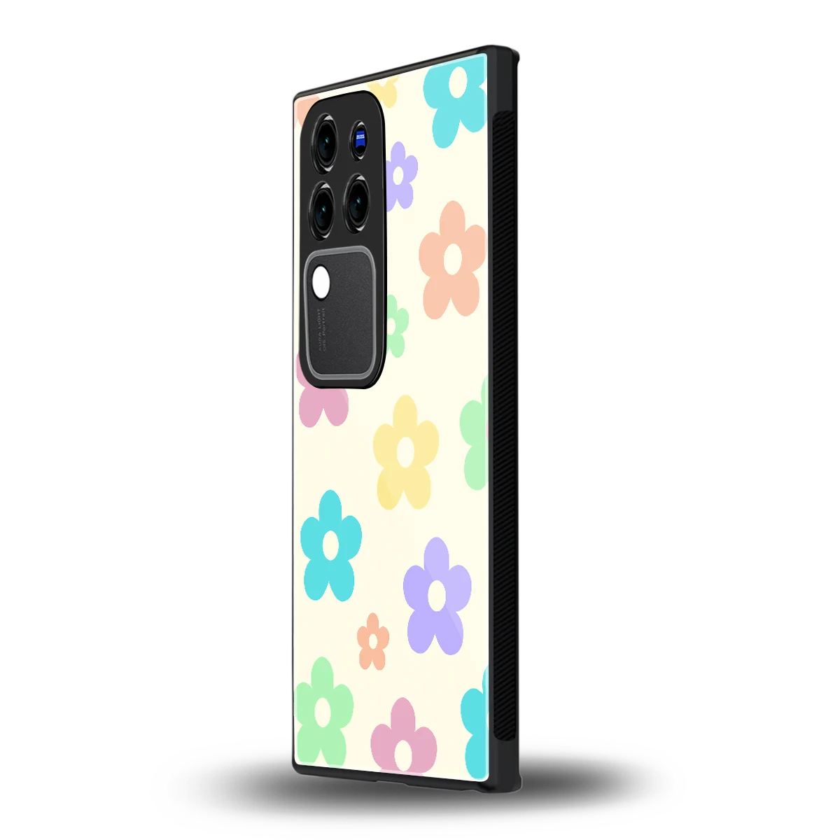 Floral Mosaicvivo v30 pro mobile cover | shockproof glass phone case