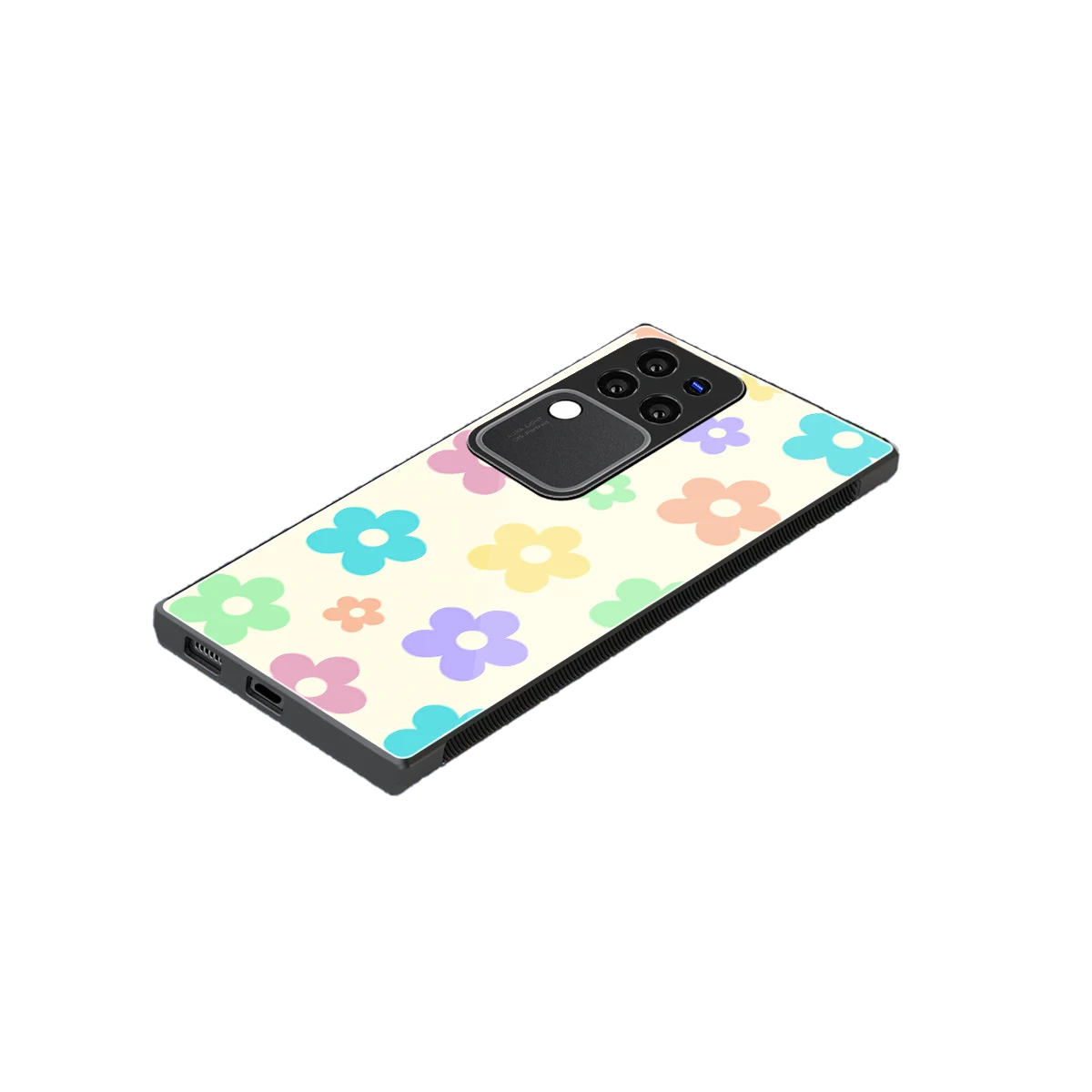 Floral Mosaic stylish phone case forvivo v30 pro | glossy glass and slim fit
