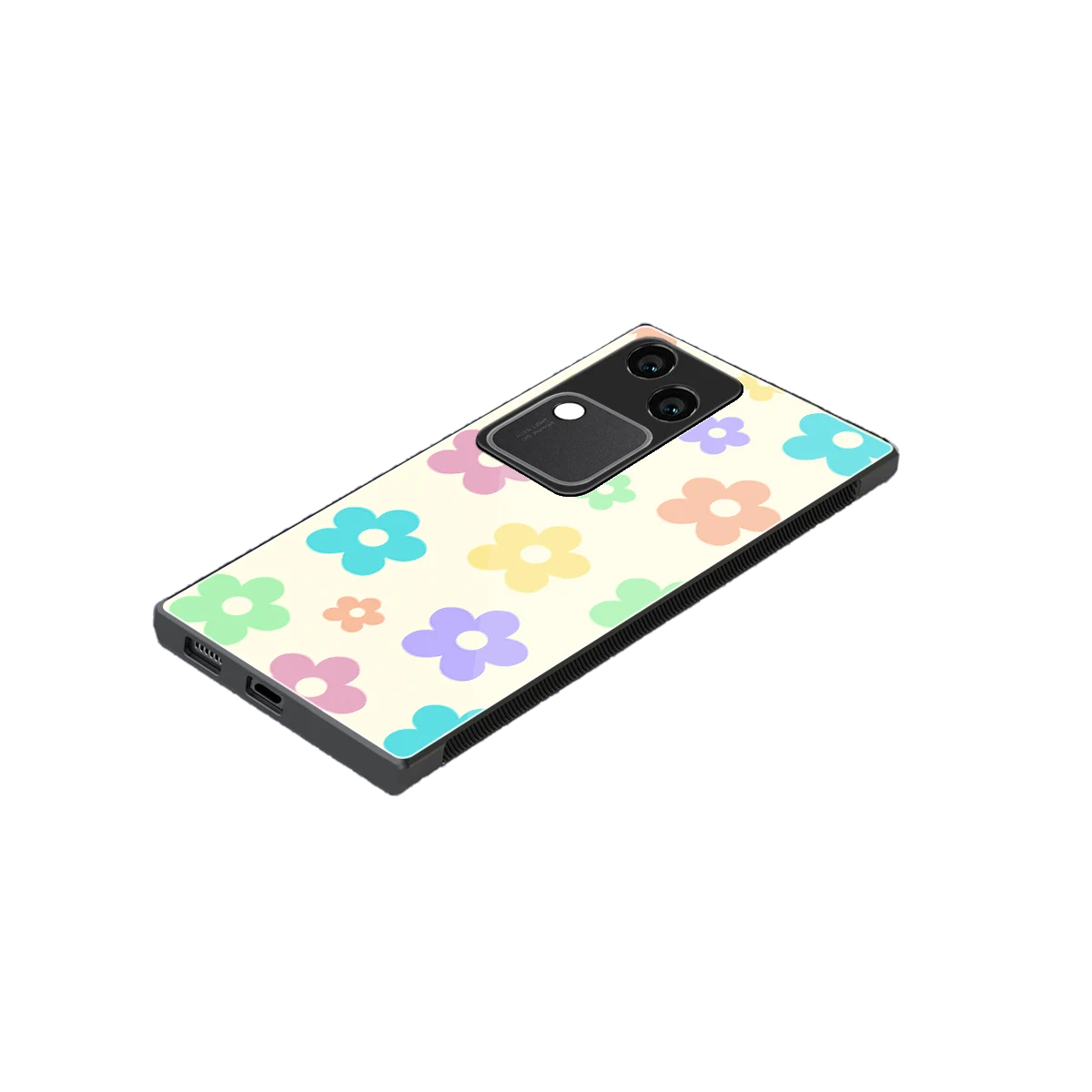 Floral Mosaic stylish phone case for vivo v30 | glossy glass and slim fit
