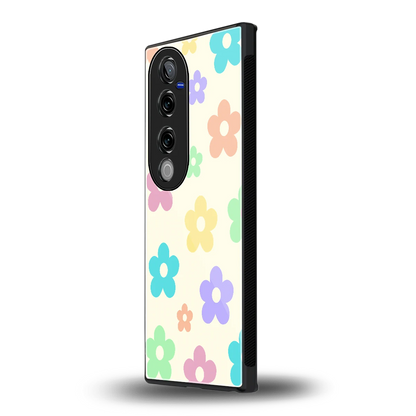 Floral Mosaic vivo v40 pro mobile cover | shockproof glass phone case
