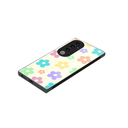 Floral Mosaic stylish phone case for vivo v40 pro | glossy glass and slim fit